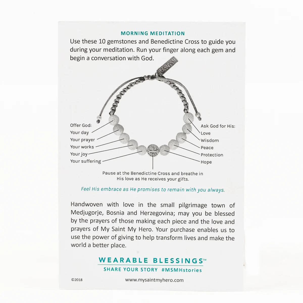The "Wake Up & Pray Up Meditation" Bracelet