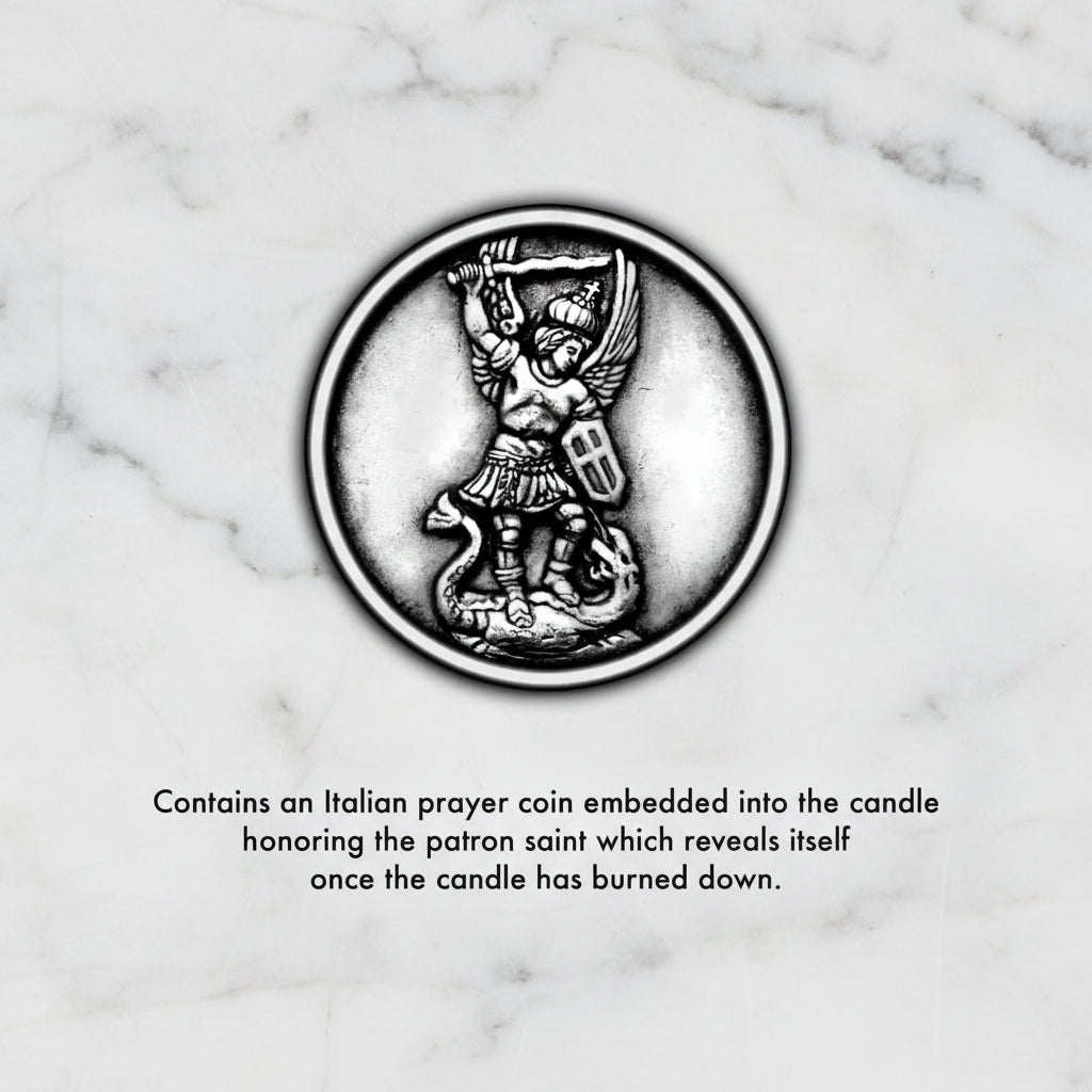 The "Saint Michael the Archangel - Patron Saint of Soldiers and First Responders" Candle