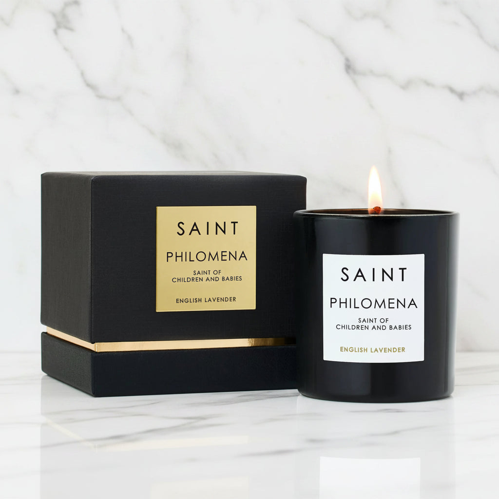 The "Saint Philomena - Patron Saint of Children and Babies" Candle