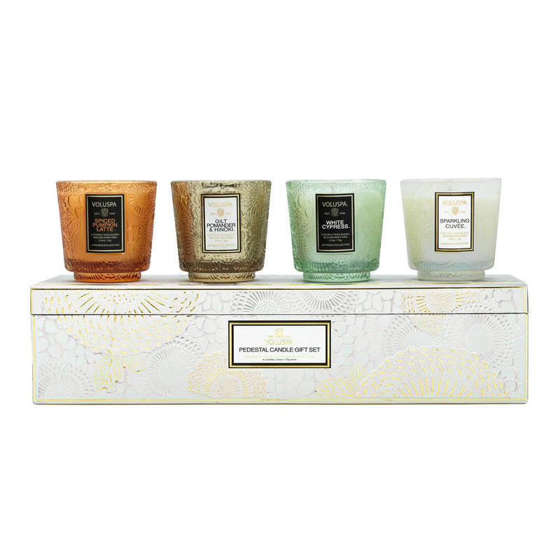 The "Holiday Pedestal Candle" Gift Set by Japonica